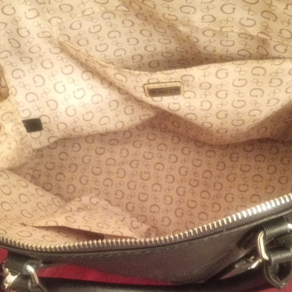 GUESS Charcoal Satchel Bag NWOT - Picture 4 of 13